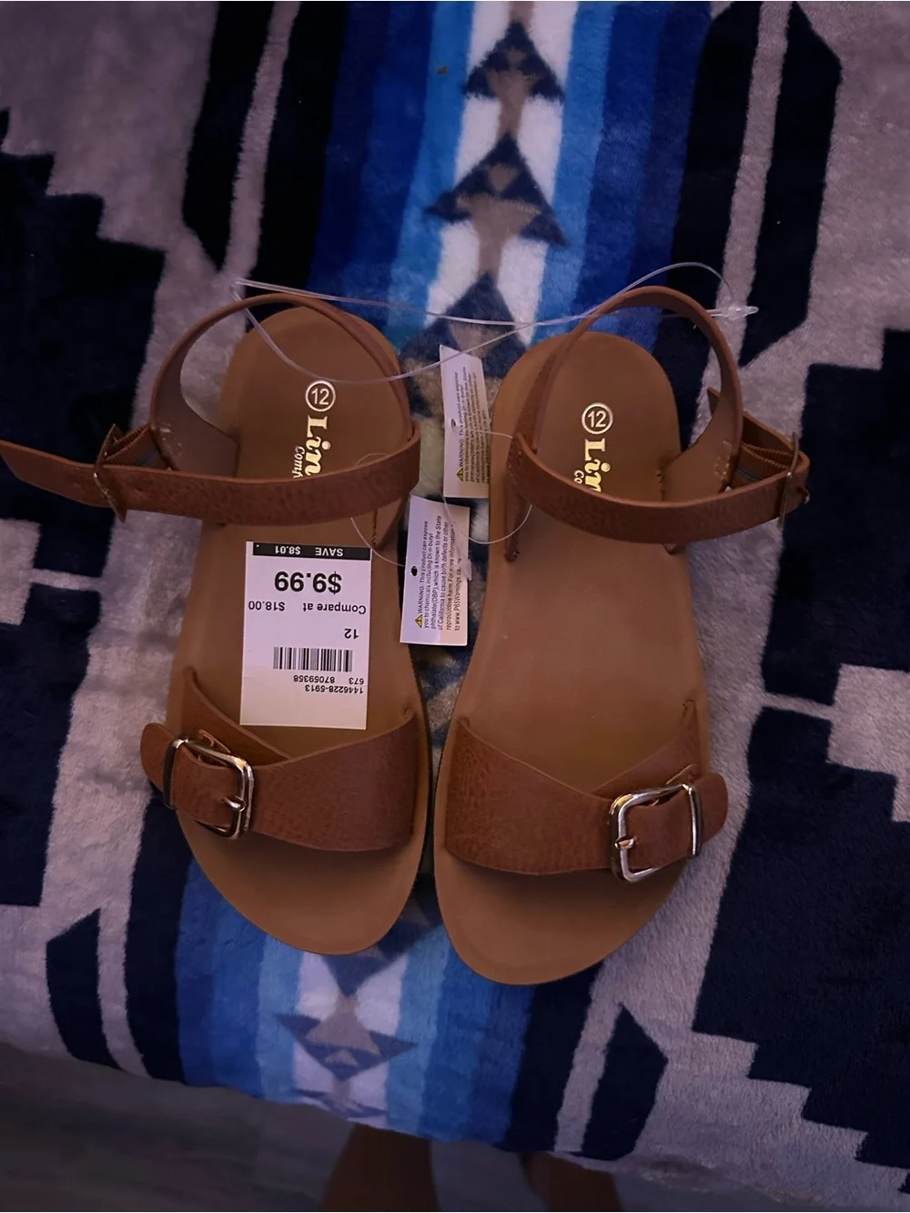 Brown Buckle Strap Sandals